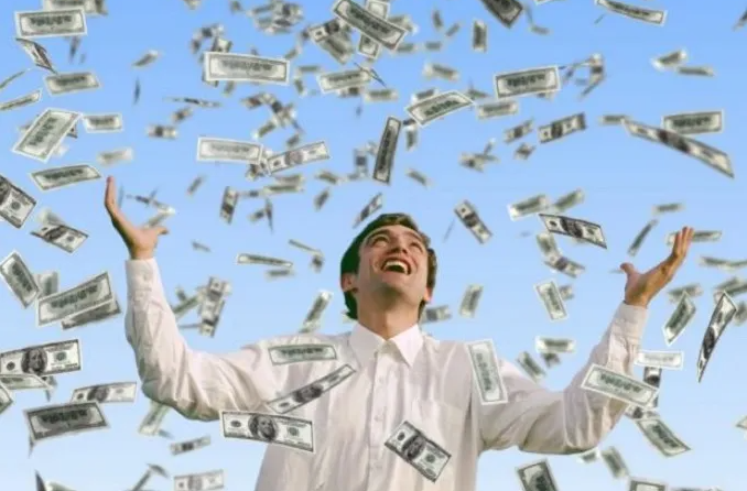 お金が空から降ってくる